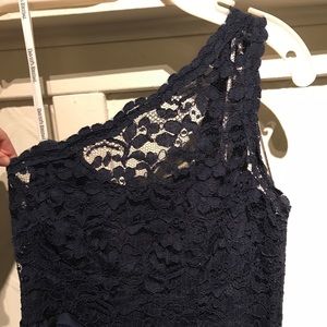 Navy floor length gown